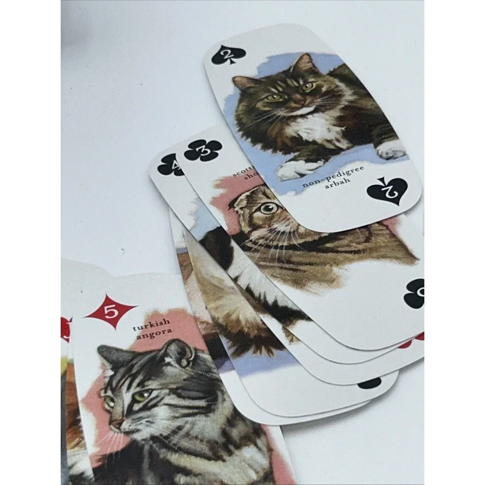 2010 Umbra Meow 52 Cat Breed Illustrated Playing Cards Unused